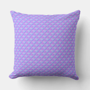 Elegant modern blauw en Violet Mermaid Kussen