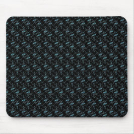 Elegant Modern Blauw Hartjes en Sleutels Patroon | Muismat
