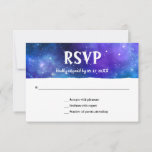 Elegant Modern Blauw Paarse Galaxy Bat Bar Mitzvah RSVP Kaartje<br><div class="desc">Elegante paarse en blauwe vleermuisbar mitzvah rsvp-kaarten die moeiteloos kunnen worden gepersonaliseerd voor uw feest! Het 2 kleuren moderne neon universum ontwerp gemaakt door Raphaela Wilson kan passen in elke b'not / b'nai mitzvah plannen ook. Door deze coole galaxy bar bat mitzvah rsvp-kaarten verder te personaliseren, kunnen extra lagen worden...</div>