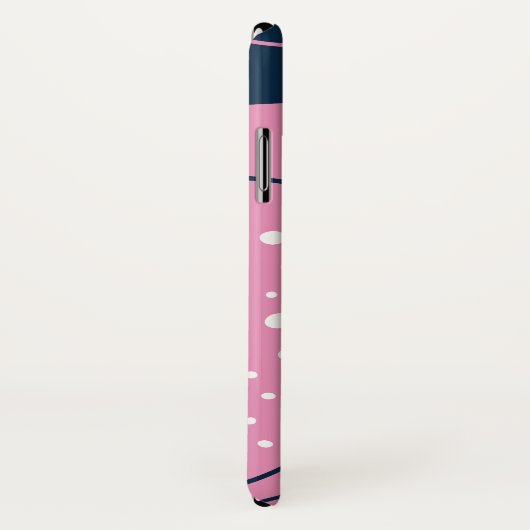 Elegant & modern blauw & roze Case-Mate iPhone case (Achterkant / rechts)