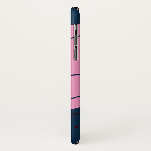 Elegant & modern blauw & roze Case-Mate iPhone case (Achterkant/links)
