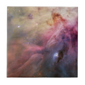 Elegant modern blauw roze ruimtelandschap tegeltje (Voorkant)