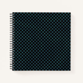 Elegant Modern Blauw Teal Heerschermpatroon | Notitieboek