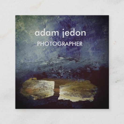 Elegant modern blauw vierkant Visitekaartje (Voorkant)