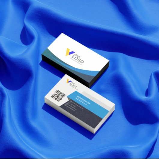 Elegant modern blauw Visitekaartje