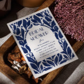 Elegant modern blauw vrijgezellenfeest van de mari kaart