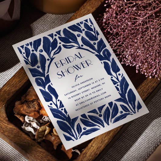 Elegant modern blauw vrijgezellenfeest van de mari kaart