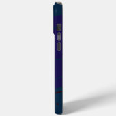 Elegant & Modern Blauw & Wit Case-Mate iPhone Case (Achterkant / Links)