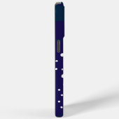 Elegant & Modern Blauw & Wit Case-Mate iPhone Case (Achterkant / Rechts)
