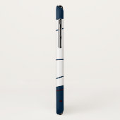 Elegant & Modern Blauw & Wit Case-Mate iPhone Case (Achterkant/links)