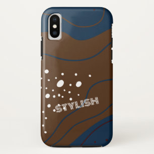 Elegant & Modern Blauw & Wit Case-Mate iPhone Case