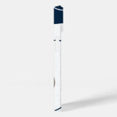 Elegant & Modern Blauw & Wit Case-Mate iPhone Case (Achterkant / Rechts)