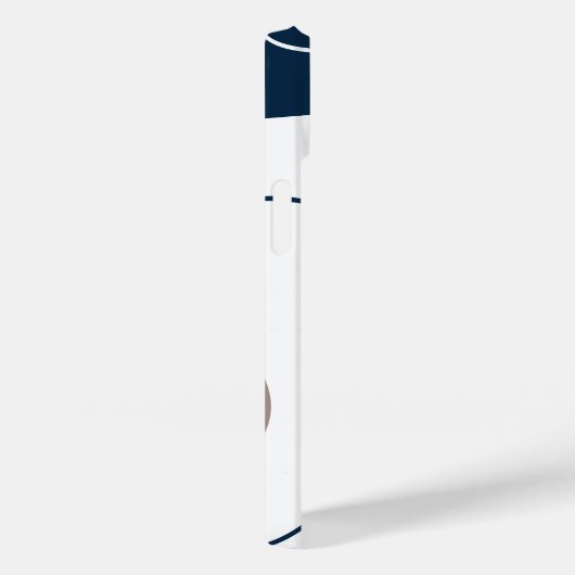 Elegant & Modern Blauw & Wit Case-Mate iPhone Case (Achterkant / Rechts)