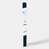 Elegant & Modern Blauw & Wit Case-Mate iPhone Case (Achterkant / Links)