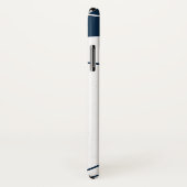 Elegant & Modern Blauw & Wit Case-Mate iPhone Case (Achterkant / rechts)