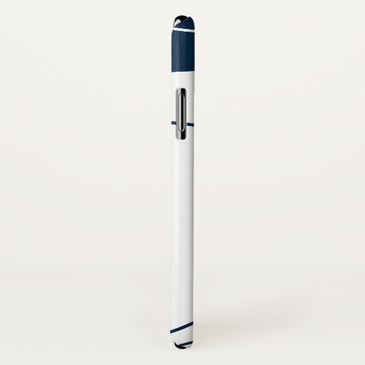 Elegant & Modern Blauw & Wit Case-Mate iPhone Case (Achterkant / rechts)