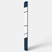 Elegant & Modern Blauw & Wit Samsung Galaxy Hoesje (Achterkant horizontaal)