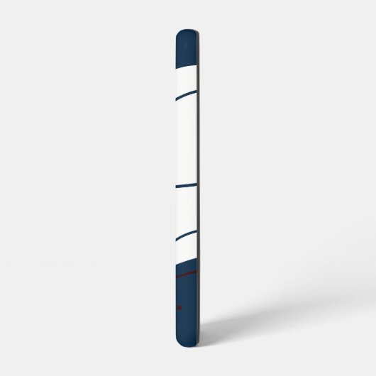 Elegant & Modern Blauw & Wit Samsung Galaxy Hoesje (Linkerkant)