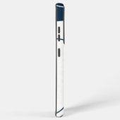Elegant & Modern Blauw & Wit Samsung Galaxy Hoesje (Rechterkant)