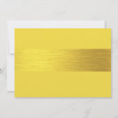 Elegant modern Blauwgroen en goudhorizontaal huwel Kaart (Achterkant)