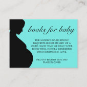Elegant Modern Blauwgroen Tiffany Boeken voor Baby Informatiekaartje (Voorkant)