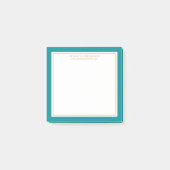 Elegant & modern Blauwgroen/wit/goud op maat Post-it® Notes (Voorkant)