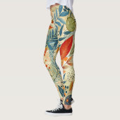 Elegant modern bloemblad patroon leggings (Links)