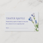 Elegant modern bloemenblauw baby shower informatiekaartje (Voorkant)