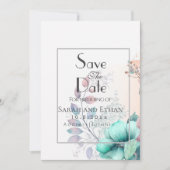 Elegant modern bloemendesign  save the date (Voorkant)