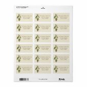 Elegant modern bloemendienst rouwadres  etiket (Full Sheet)