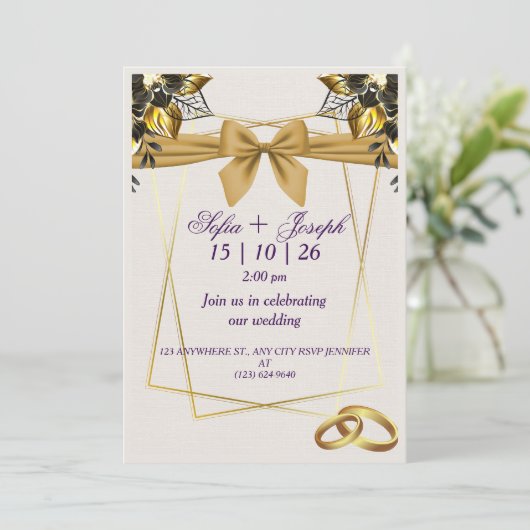 Elegant-modern bloemontwerp voor uw speciale dag kaart (Staand voorkant)