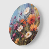 Elegant modern bloemthema grote klok (Hoek)