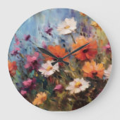 Elegant modern bloemthema grote klok (Voorkant)