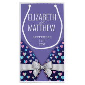 Elegant modern blok- en hartspetselontwerp klein cadeauzakje (Achterkant)