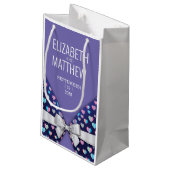 Elegant modern blok- en hartspetselontwerp klein cadeauzakje (Achterkant Gekanteld)