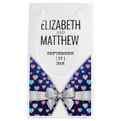 Elegant modern blok- en hartspetselontwerp klein cadeauzakje (Voorkant)