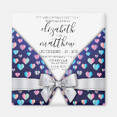 Elegant modern blok- en hartspetselontwerp magneet (Voorkant)