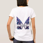 Elegant modern blok- en hartspetselontwerp t-shirt (Achterkant)