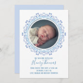 Elegant modern Blue Baby Simple Sweet (Voorkant / Achterkant)