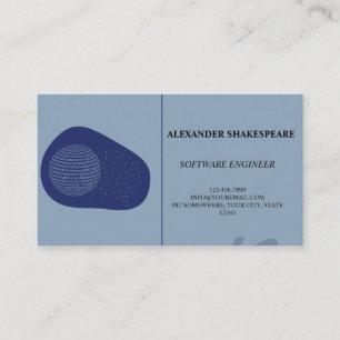 Elegant/Modern/Blue Engineer Visitekaartje