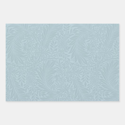 Elegant modern Blue Floral Pattern Inpakpapier Vel (Voorkant)