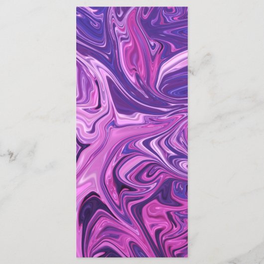 Elegant Modern Blue Galaxy Abstract Art Wedding Menu (Achterkant)