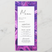 Elegant Modern Blue Galaxy Abstract Art Wedding Menu (Voorkant)