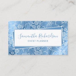 Elegant Modern Blue Girly Visitekaartje