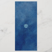 Elegant Modern Blue Hydrangeas Floral Wedding Menu (Achterkant)