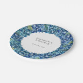 Elegant Modern Blue Hydrangeas Floral Wedding Papieren Bordje (Gekanteld)