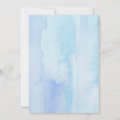 Elegant Modern Blue Waterverf Boy First Birthday Kaart (Achterkant)