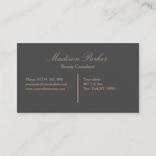 Elegant Modern Blumen Pastell Visitekaartje (Achterkant)