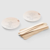 Elegant Modern Blush Beige Oranje Floral Wedding Handwaaier (Niet-gemonteerd)