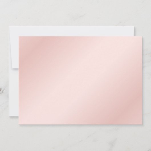 Elegant Modern Blush Pink and Gold Wedding Save The Date (Achterkant)